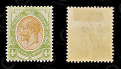 8709: South Africa SG10 4d Orange yellow & Olive green 1913 Sc#9 Mi9 Mint MH C£10, view 2