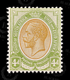8709: South Africa SG10 4d Orange yellow & Olive green 1913 Sc#9 Mi9 Mint MH C£10, view 3