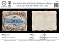 8711: South Africa SG39 (A) 10s Brown & Bright blue 1927 Sc#32b Mi42A Used C£10