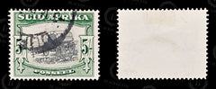 8714: South Africa SG38 (A) 5s Green & Black 1927 Sc#31b Mi40A Used C£35, view 2
