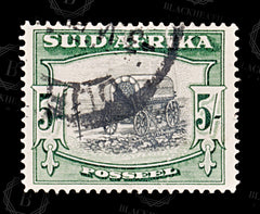 8714: South Africa SG38 (A) 5s Green & Black 1927 Sc#31b Mi40A Used C£35, view 3