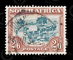 8715: South Africa SG37 (E) 2'6s Green & Brown 1927 Sc#30a Mi37A Used C£17, view 3