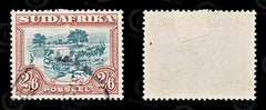 8716: South Africa SG37 (A) 2'6s Green & Brown 1927 Sc#30b Mi38A Used C£17, view 2