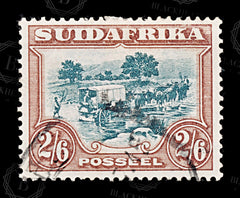 8716: South Africa SG37 (A) 2'6s Green & Brown 1927 Sc#30b Mi38A Used C£17, view 3