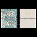 8719: South Africa SG65 2*½d Black & Blue green 1935 Sc#68 Mi95-96 Used C£16