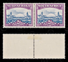 8723: South Africa SG107 2*2d Deep red violet & Slate 1945 Mi173a-174a Mint MLH C£26, view 2