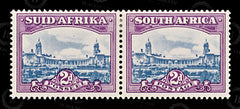 8723: South Africa SG107 2*2d Deep red violet & Slate 1945 Mi173a-174a Mint MLH C£26, view 3
