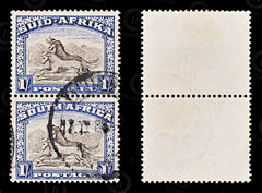 8724: South Africa SG120a 2*1s Ultramarine & Blackish brown 1952 Used C£24, view 2