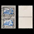 8725: South Africa SGO51 2*10s Blue & Charcoal 1950 MiD98-D99 Used C£250