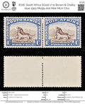 8726: South Africa SG120 2*1s Brown & Chalky blue 1950 Mi199-200 Mint MLH C£11