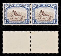 8726: South Africa SG120 2*1s Brown & Chalky blue 1950 Mi199-200 Mint MLH C£11, view 2
