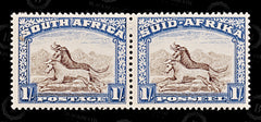 8726: South Africa SG120 2*1s Brown & Chalky blue 1950 Mi199-200 Mint MLH C£11, view 3