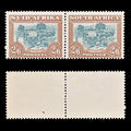 8727: South Africa SG121 2*2'6s Green & Brown 1949 Sc#63 Mi201-202 Mint MLH C£11