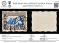 8728: South Africa SGO29 (E) 10s Blue & Sepia 1940 MiD64 Used C£23