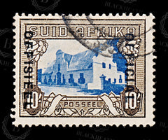 8729: South Africa SGO29 (A) 10s Blue & Sepia 1940 MiD65 Used C£23, view 3