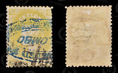 8736: Ceylon SG64d 2d Orange yellow 1863 Sc#49d Mi32IIa Used C£9, view 2