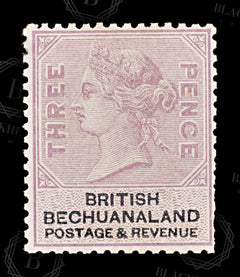 8737: Bechuanaland SG12 3d Black & Lilac 1887 Sc#13 Mi12 Mint MNG C£9, view 3