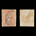 8738: Antigua SG5 1d Rose-Red. IMPERF 1863 Sc#2c Mi2a Used