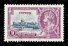 8741: Cyprus SG147 9pi Purple & Slate 1935 Sc#139 Mi132 Used C£32, view 3