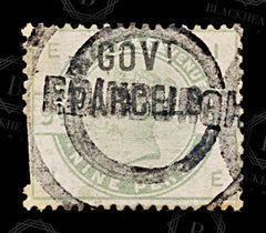 8747: GB SGO63 9d Dull Green GOVT. PARCELS 1883 Sc#O29 MiD24 Used C£1200, view 3