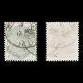 8748: GB SG196 1s Dull green 1884 Sc#107 Mi81 Used C£325