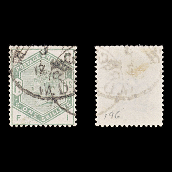 8748: GB SG196 1s Dull green 1884 Sc#107 Mi81 Used C£325