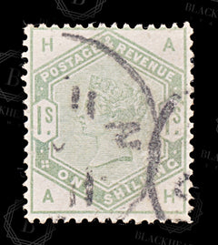 8751: GB SG196 1s Dull green 1884 Sc#107 Mi81 Used C£25, view 3