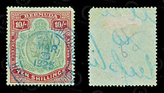 8752: Bermuda SG92 10s Green & Red 1924 Sc#96 Mi83a Used C£250, view 2