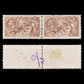 8753: GB SG450 2s6d Brown. Pair. Pefin 1934 Sc#222 Mi186a Used C£80