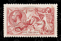 8755: GB SG416 5s Rose Carmine 1919 Sc#180 Mi142IIIc Used C£135, view 3