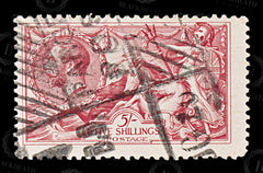 8757: GB SG416 5s Bright rose carmine & Medium carmine red 1919 Sc#180 Mi142IIIc Used C£135, view 3