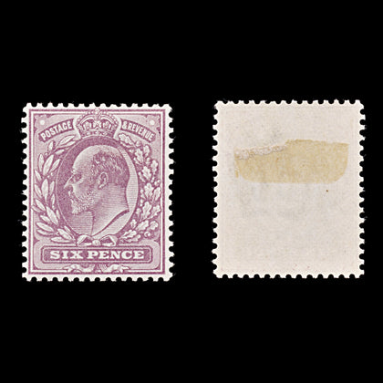 8759: GB SG295 6d Purple 1911 Sc#135e Mi111IIIwa Mint MH C£50