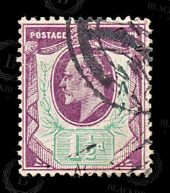 8762: GB SG289 1½d. Broken Tablet 1912 Mi105IIId Used C£200, view 3