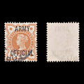 8763: GB SGO41 ½d. ARMY OFFICIAL. Broken L 1896 Sc#O54 MiD7 Used C£135