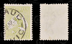 8764: Australia SG37d 3d Yellow olive 1915 Sc#47a Mi43XII Used C£55, view 2