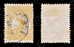8765: Australia SG6 4d Orange 1913 Sc#6 Mi9IIXa Used C£26, view 2