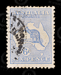 8766: Australia SG9 6d Ultramarine 1913 Sc#8 Mi11IIX Used C£20, view 3