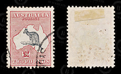 8774: Australia SG114 £2 Black & Rose 1930 Sc#102 Mi88 Used C£750, view 2