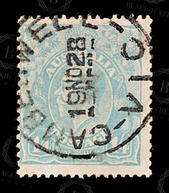 8775: Australia SG104 1s4d Turquoise 1928 Sc#76 Mi79XC Used C£26, view 3