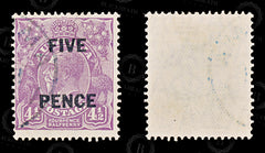 8776: Australia SG120 5d Violet 1930 Sc#107 Mi94 Used C£17, view 2