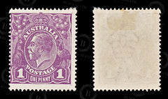 8777: Australia SG57 1d Violet 1922 Sc#22 Mi31XA Mint MH C£9, view 2