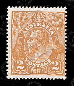 8778: Australia SG62a 2d Dull orange 1920 Sc#27a Mi34XA Mint MLH C£15, view 3