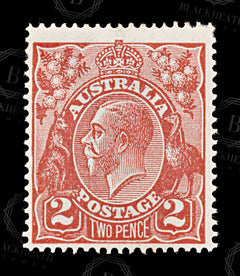 8780: Australia SG63 2d Red 1922 Sc#28 Mi35XA Mint MLH C£19, view 3