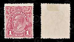 8781: Australia SG21c 1d Carmine red 1914 Mint MH C£13, view 2