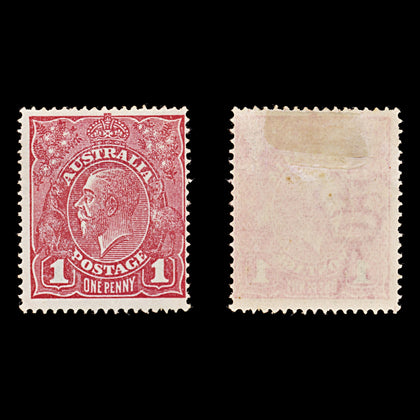 8783: Australia SG21c 1d Carmine red 1914 Mint MH C£13