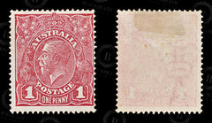 8783: Australia SG21c 1d Carmine red 1914 Mint MH C£13, view 2