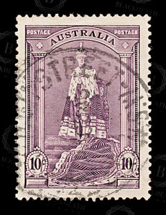 8784: Australia SG177a 10s Deep purple 1948 Mi151Dy Used C£35, view 3