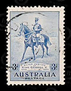 8786: Australia SG157 3d Dull blue 1935 Sc#153 Mi130 Used C£11, view 3