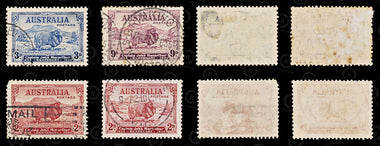 8787: Australia SG150-152 Set of 4 1934 Sc#147-149 Mi123I-125 Used C£55, image 2