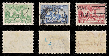 8788: Australia SG161-163 Set of 3 1936 Sc#159-161 Mi134-136 Used C£17, image 2